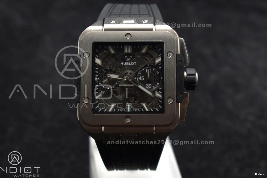 Edition Unico on Dial Titanium Rubber Square Black Bang Best BBF Strap 1:1 Skeleton 42mm A1280 0523